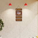 Shiv Parvati Nandi Blessings wooden wall hanging