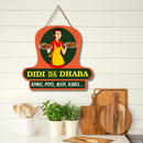 "Didi Da Dhaba" Wooden Wall Hanging - ICraft asia