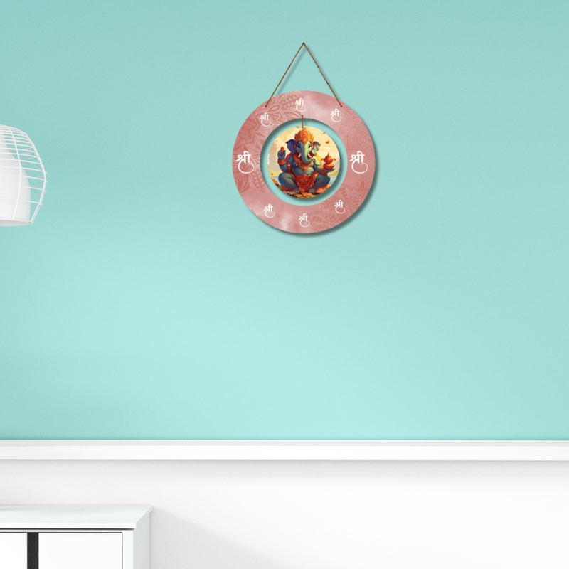 Shree Ganesh Wooden Wall Hanging