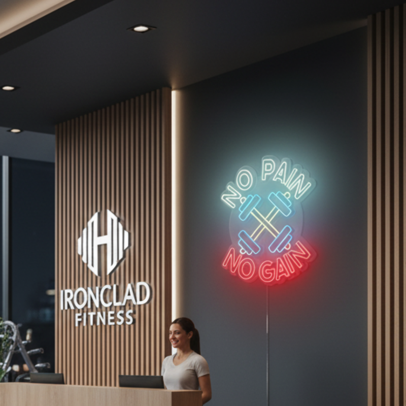 No Pain Gain Neon Sign