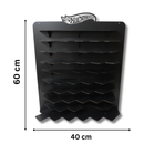 Black Wooden Organizer with 60 Slots for Diecast Car Collection