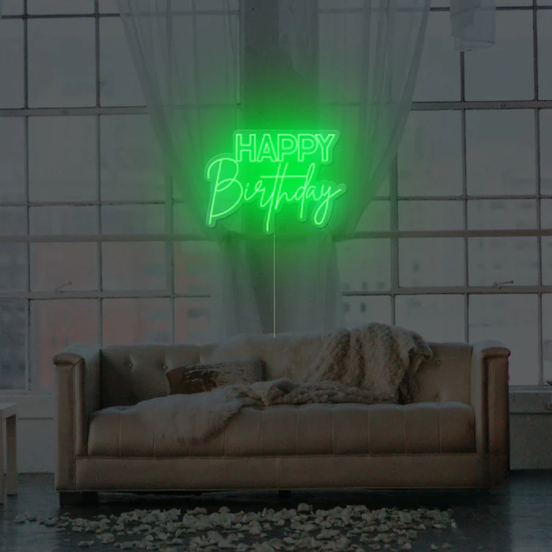 Happy Birthday Neon Sign