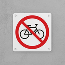 No Cycling Allowed Sign