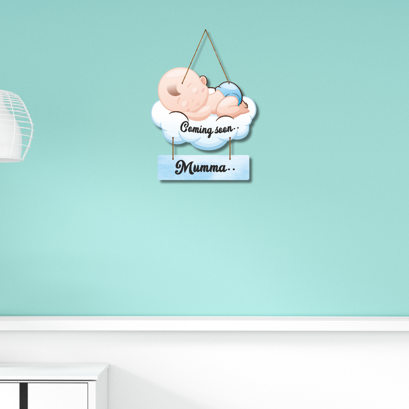 Coming Soon Baby Wooden Wall Hanging