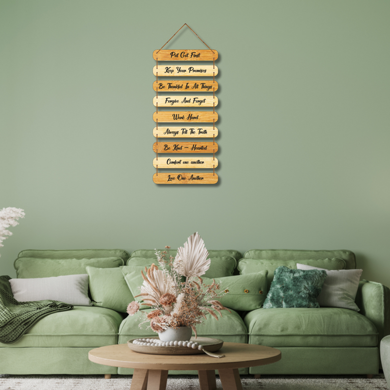 "Put got first keep your promises" Wall Hanging
