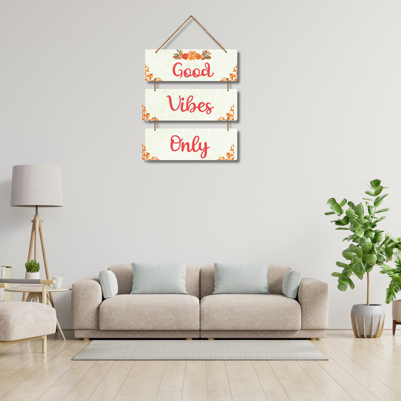 "Good Vibes Only 3 Layer"  Decorative Wall Hanging