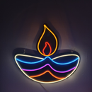 Radiant Neon Diya Light