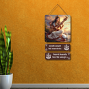 Saraswati Mahābhāge Vidye Wooden Wall Hanging