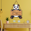 Panda White Beautiful Wooden Wall Hanging - ICraft asia