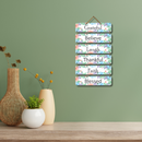 "Grateful, Believe, Laugh, Thankful, Faith, Blessed" Wall Hanging - ICraft asia