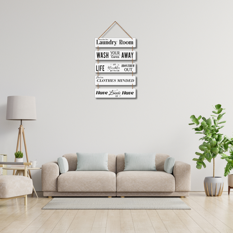 "Laundry Room Wisdom" Wall Hanging - ICraft asia
