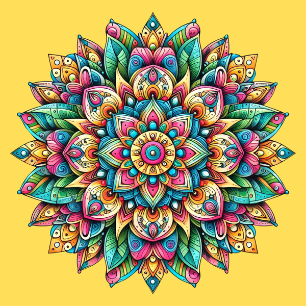 Vibrant Fusion Mandala Wall Decor