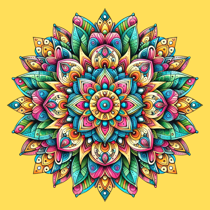 Vibrant Fusion Mandala Wall Decor