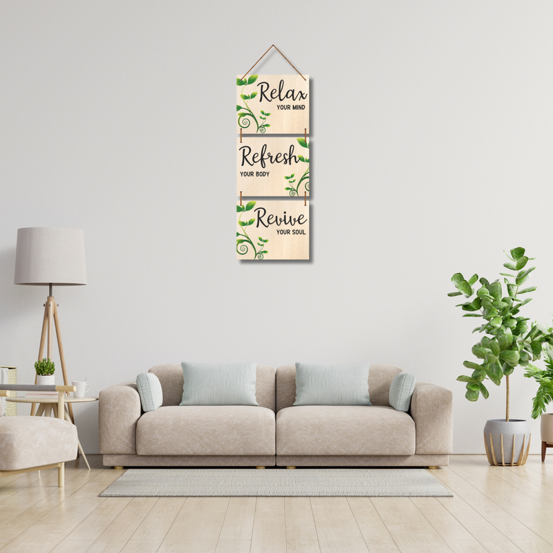"Relax. Refresh. Revive" Wall Hanging