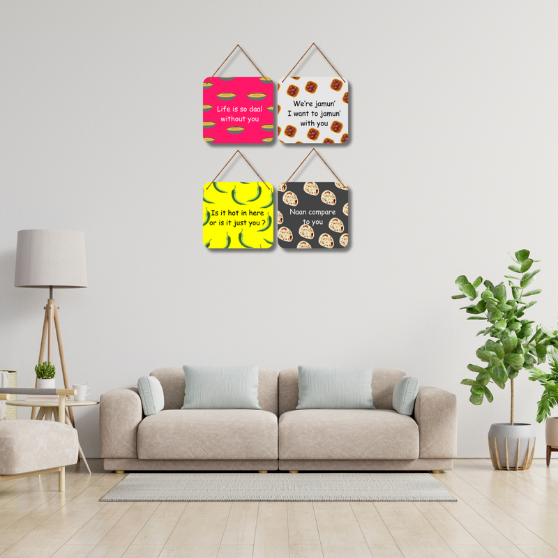 Spicy & Sweet Love – Desi Food Pun Wall Hangings