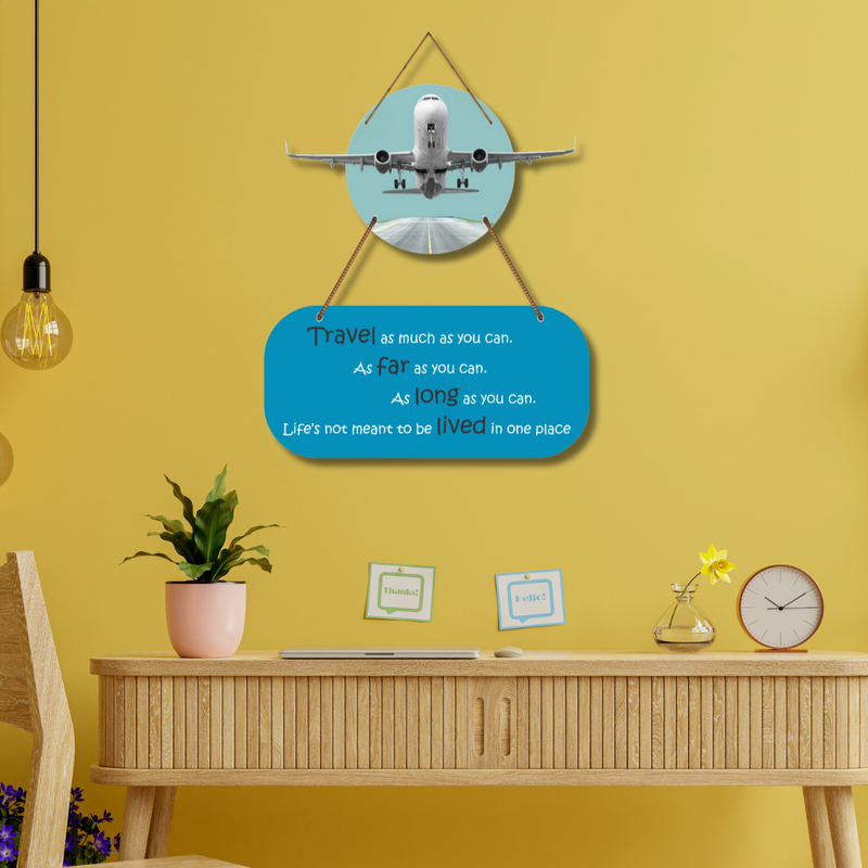 "Travel As Much As You Can" wall hanging