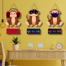 "Gandhi Ji Ke Tin Bandar" Wall Hanging - ICraft asia