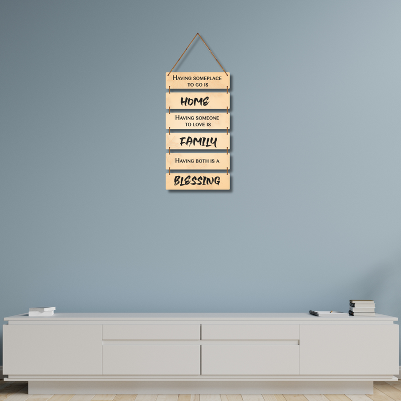 Home, Family & Blessings Wall Hanging