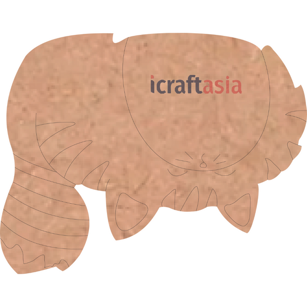 Sleeping Cat MDF Cutout