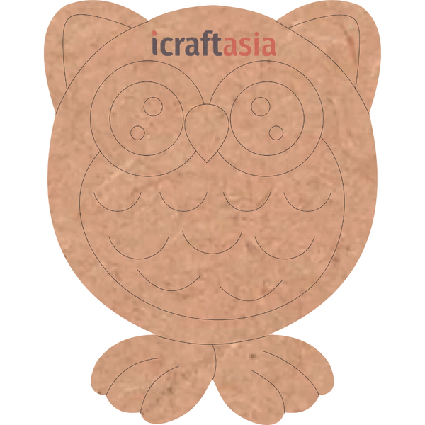 Cute Owl MDF Cutout