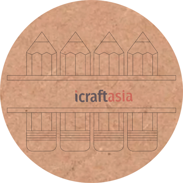 Pencil Holder Circle MDF Cutout