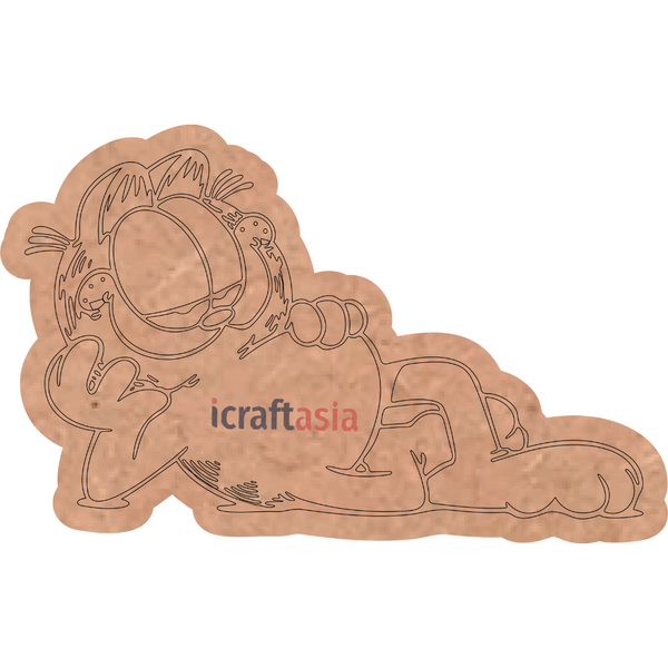 Lazy Cat Vibes MDF Cutout