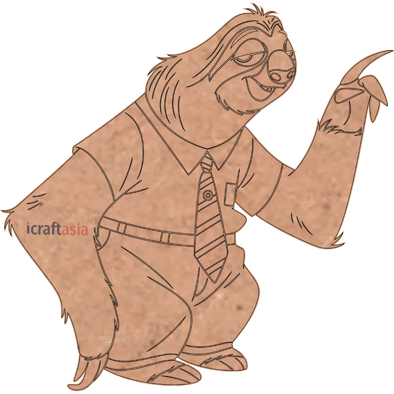 Office Sloth MDF Cutout