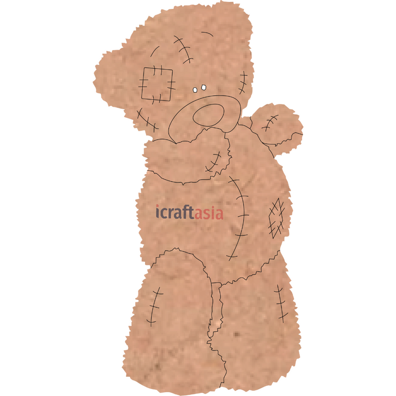 Patchy Teddy MDF Cutout