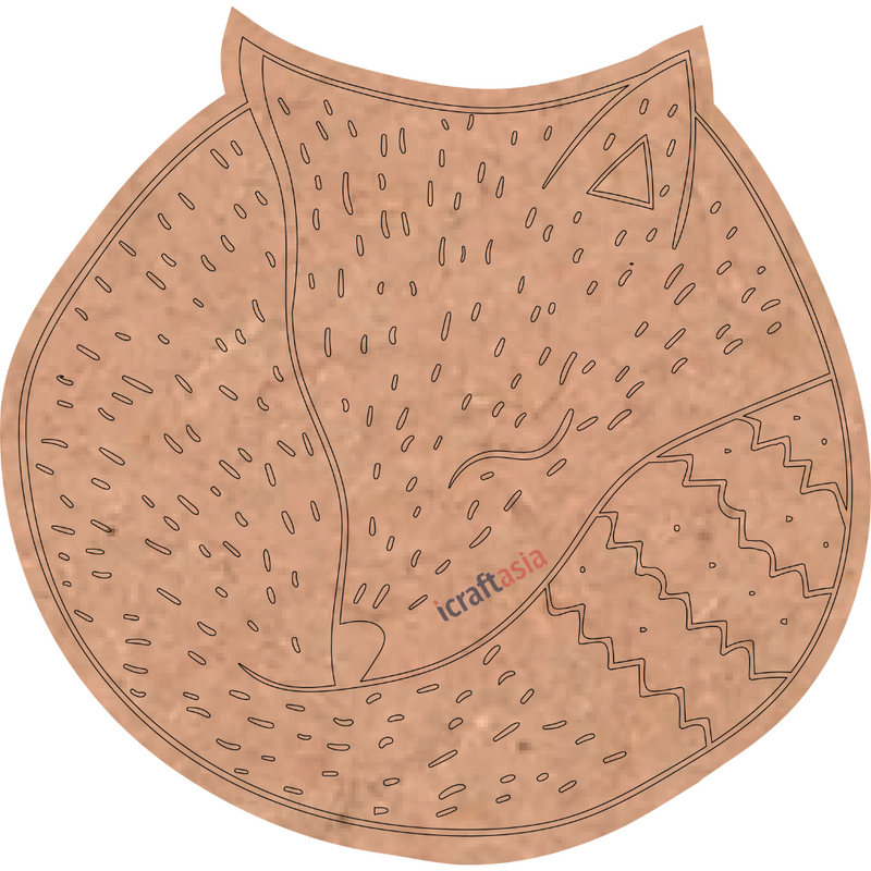 Sleeping Fox MDF Cutout