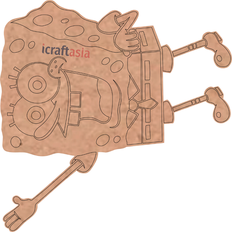 Cheerful Sponge MDF Cutout