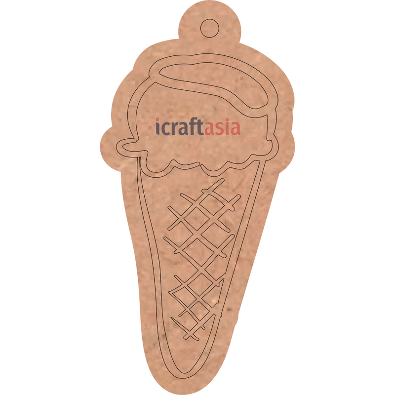 Ice Cream Cone MDF Cutout