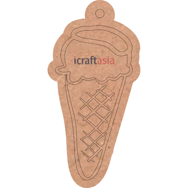 Ice Cream Cone MDF Cutout