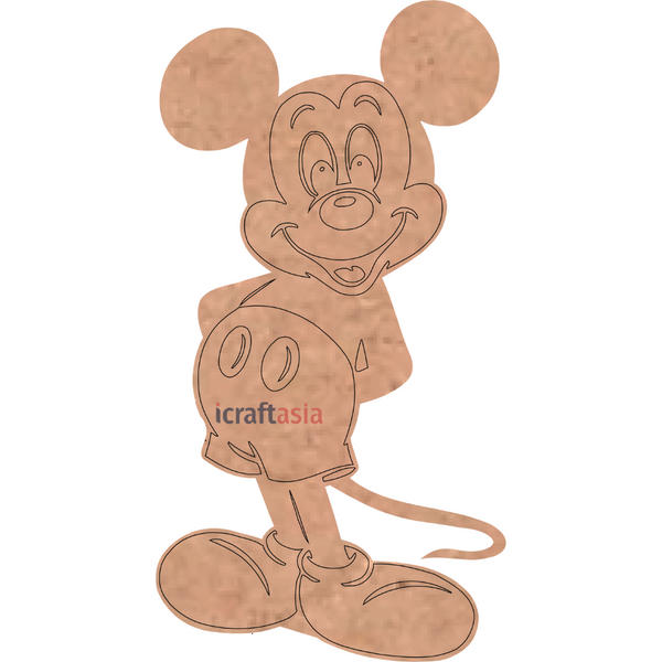 Smiling Mouse MDF Cutout
