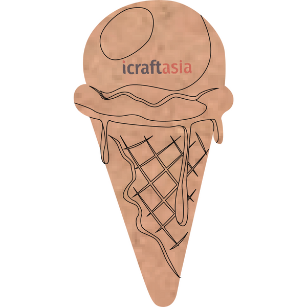 Melting Ice Cream Cone MDF Cutout