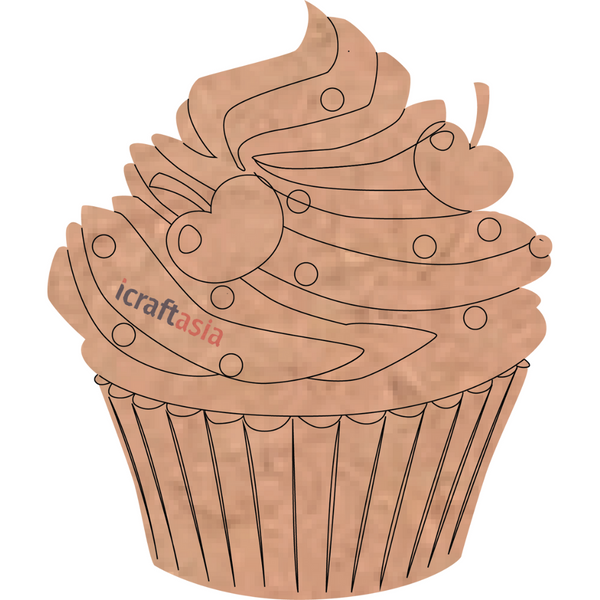 Sweet Cupcake MDF Cutout