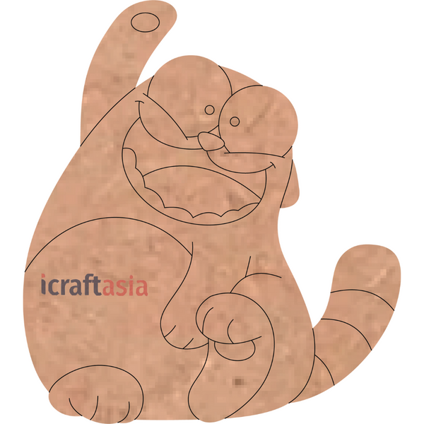 Happy Cat MDF Cutout