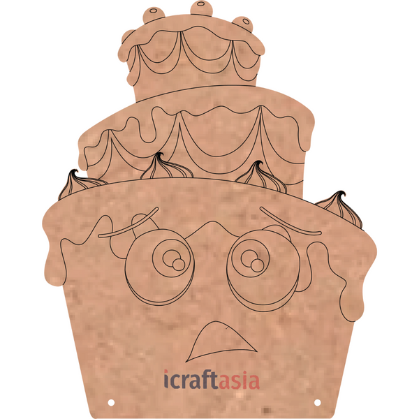 Sad Cupcake MDF Cutout