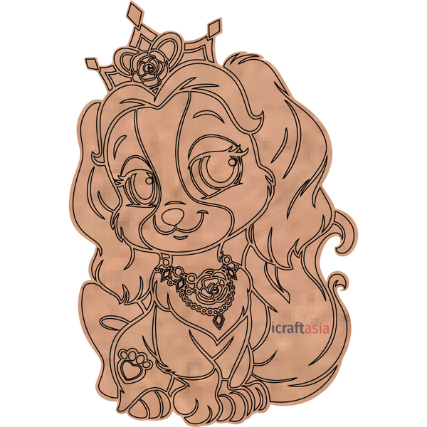 Princess Puppy MDF Cutout