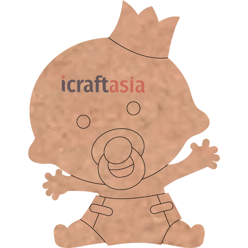 Baby Boy MDF Cutout
