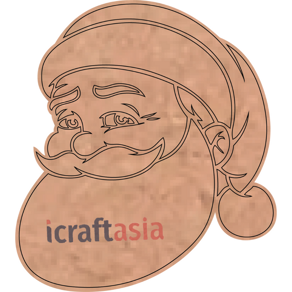 Santa Claus Face MDF Cutout
