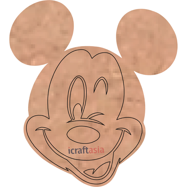 Smiling Mouse MDF Cutout
