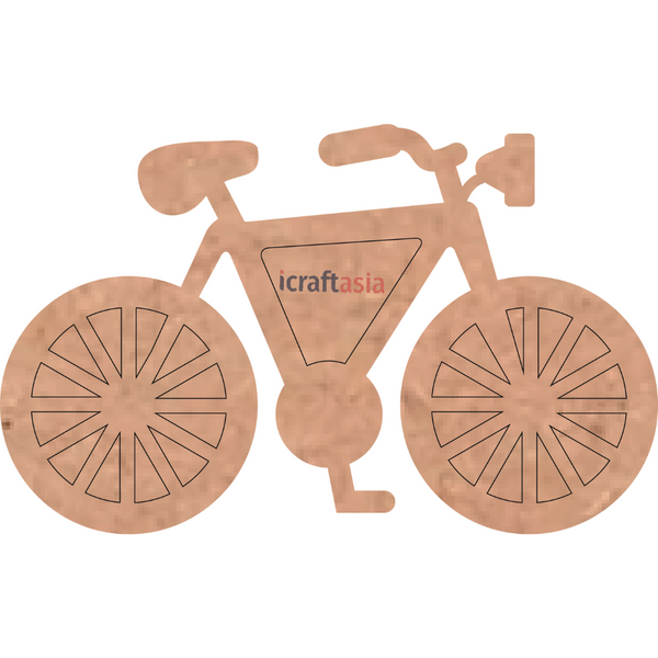 Bicycle Shape MDF Cutout