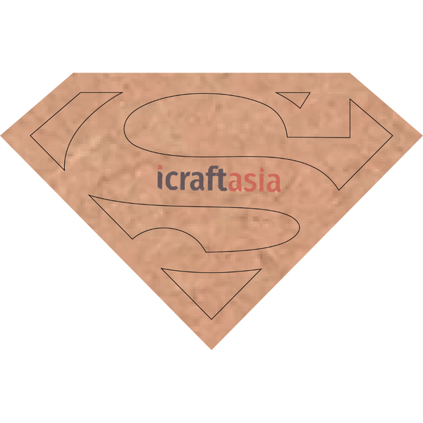 Superhero Logo MDF Cutout