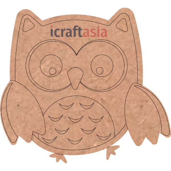 Wide-Eyed Owl MDF Cutout