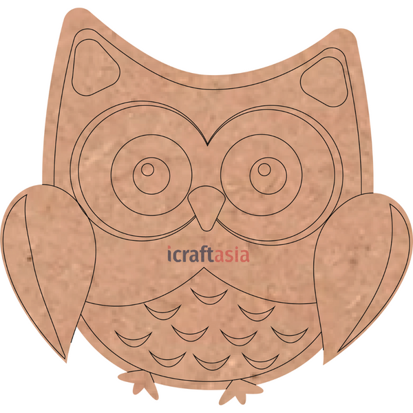 Cute Owl MDF Cutout