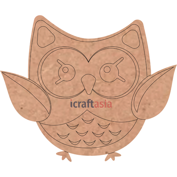 Cute Owl MDF Cutout