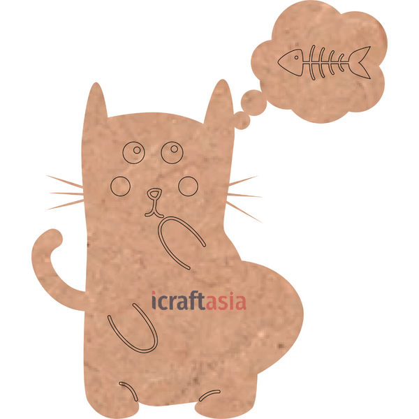 Dreamy Cat MDF Cutout