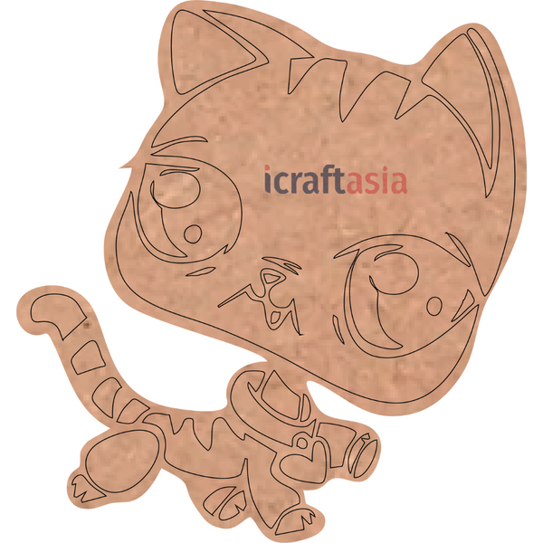Cute Kitty MDF Cutout
