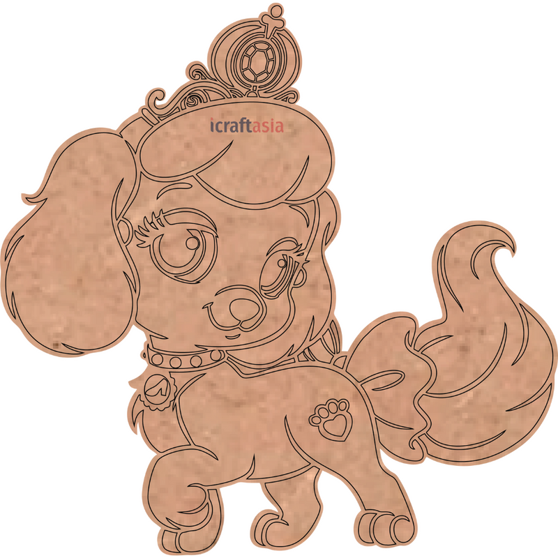 Princess Pup MDF Cutout