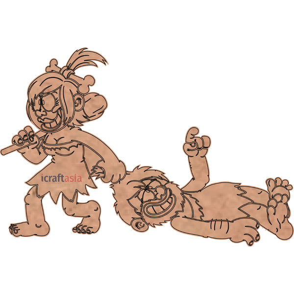 Stone Age Love Chase Cutout